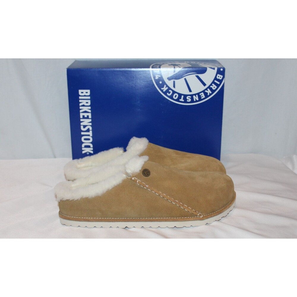 BIRKENSTOCK ZERMATT MEN'S PREMIUM SHEARLING SUEDE CLOGS MINK EU 44 REGULAR